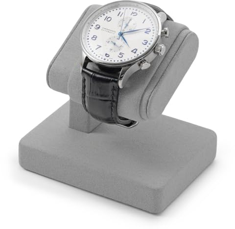 Papten Microfiber Single Watch Display Stand Watch Holder for Men Jewellery Showcase Stand Display(Grey)