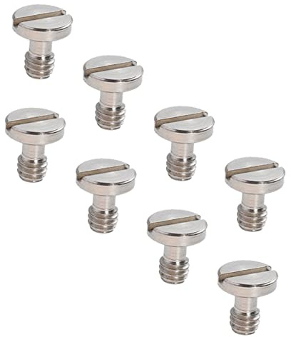 SHINEOFI 8pezzi Viti Per Treppiede Fotografico in Ferro Nichelato Da Vite Di Montaggio Compatibile Con Gimbal e Piastra Sgancio Rapido Resistente Per Camere Dslr