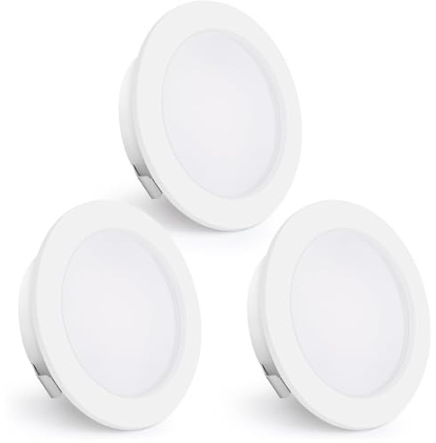 KYOTECH Faretti da Incasso a LED 230V, 4W 440LM Faretti LED 16mm Ultrapiatti 4000K Bianco Neutro Faretti da Soffitto Foro 55-60mm per Cucina, Soggiorno, Camera da Letto, Bianco, Set da 3