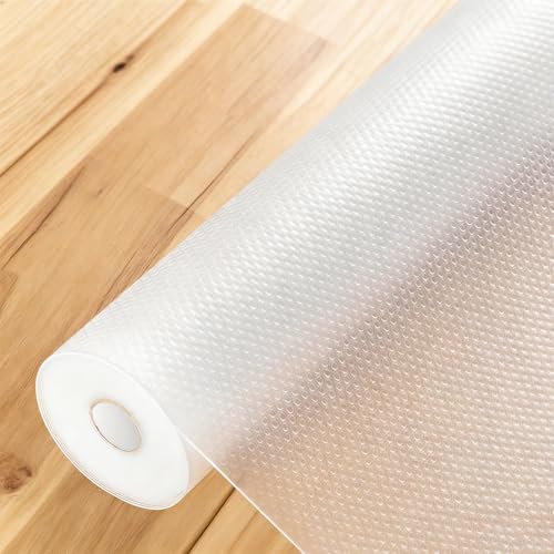 Luckwaii Alfombrilla antideslizante para cajones de cocina, alfombrilla para cajones, alfombrilla de EVA, impermeable, no adhesiva, recortable, protector para cajones y estanterías, 45 cm x 500 cm