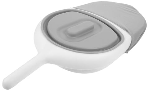 FESTFENDS Padella da Letto per Anziani e Donne Vaso da Notte Portatile in Plastica Resistente Maniglia Antiscivolo e Coperchio Accessorio Ospedaliero per Uso Domestico e Viaggi Design