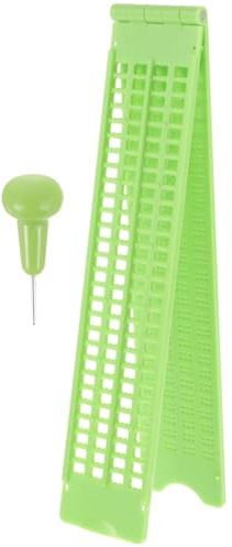 ASAKKURA Kit Scrittura Braille in Plastica Tastiera 4 Linee 28 Celle per Non Vedenti, Penna Stilo Braille Portatile Leggera per Apprendimento e Scrittura Facilitata
