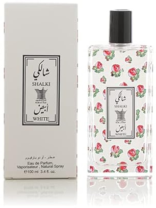 Arabian Oud SHALKI WHITE 100 ml | Eau de Parfum Unisex | Flor de Violeta, Lirio del Valle, Noni Almizcle | Aroma Floral, Almizcle y Ámbar.