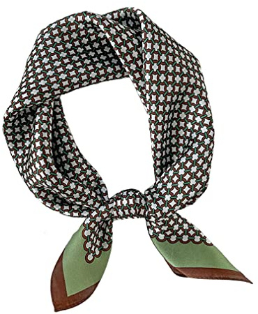 Aufeel 100% Real Mulberry Silk Women Small Square Neck Scarfs 21 Lightweight Headscarf Printed Neckerchief Gift Packed | Small Square Silk Printed Scarf Headscarf and Bandana for Hair or Bag, Gift-Packed