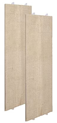 BigDean 2er Set Katzenkratzbrett Eckkratzbrett Kratzbrett Wand Wandkratzbrett Katzen Kratzecke 80cm