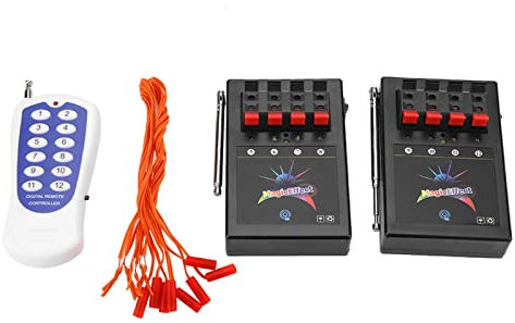 Kabelloses Feuerwerk, 12-Kanal Zündanlage Feuerwerk Fernzünder Feuerwerk Batterie Fernzünder mit Zünder und Fernbedienung Professioneller Schalter für Den Hausgarten