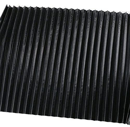 SPORTARC Protector de máquina CNC, paño de protección contra polvo, máquina de fresado, flexible, protector plano, herramienta de cubierta de fuelle de acordeón negro, 300 mm