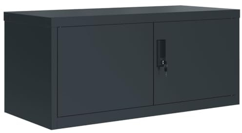 vidaXL Dokumentskåp antracit 90x40x40 cm stål