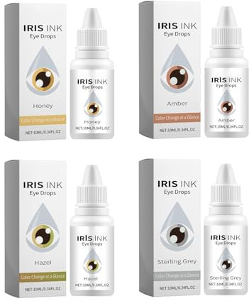 KeyoGoS Zakdavi Irisink Pro Augentropfen, Fvfivgo Irisink Augentropfen, Oveallgo Irisink Augentropfen, natürliche Augentropfen, gegen Trockenheit, Reizung und Müdigkeit (4 Stück)