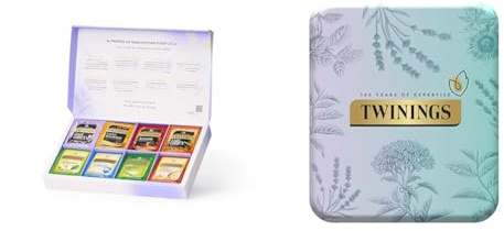 Twinings Favourites Collection Gift Box 4O Tea bags + premium Pocket Tea Tin(Blue) – 4 Tea Envelopes