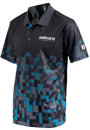 Unicorn Dart-skjorta | Pro-Tech Digital | Cool andningsbar mjuk känsla mikronät 3 tänger polyester storlekar XXS till XXXXL, BLÅ, 3XL