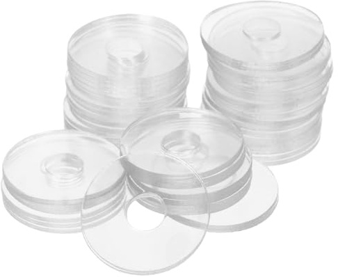 FRCOLOR Arandelas de Vinilo Transparentes para Tornillos, 50 Unidades, Juntas Planas de Reemplazo para Manijas de Puertas de Ducha y Accesorios de Baño
