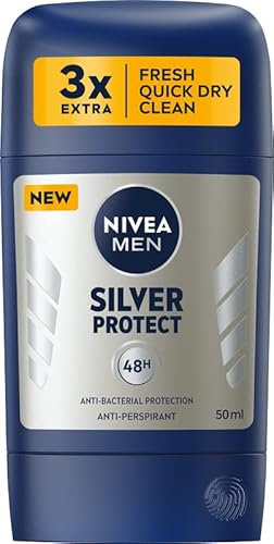 NIVEA MEN Silver Protect 48 H Antitranspirante en barra para hombres 50 ml