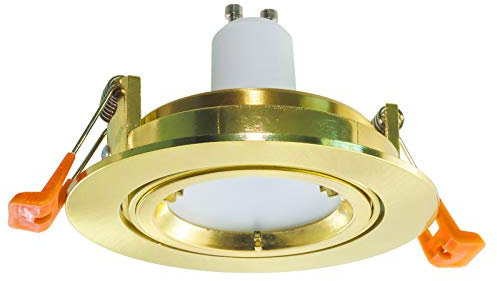 Faretto moderno orientabile oro incasso 80mm lampada LED 8W GU10 luce soffitto