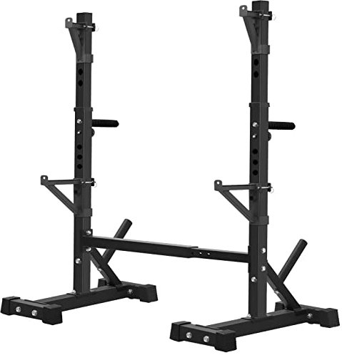 CANPA Soporte para sentadillas, soporte ajustable para pesas de entrenamiento de fuerza con estación de inmersión, equipo de soporte multifunción para sentadillas en casa, gimnasio, fitness, 600