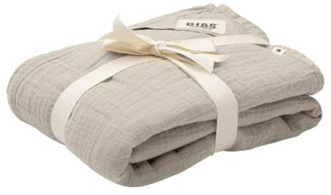 Bibs Muslin Swaddle Pucktücher, Decke für Neugeborene. 100% Bio-Baumwolle, 120x120cm, Sand