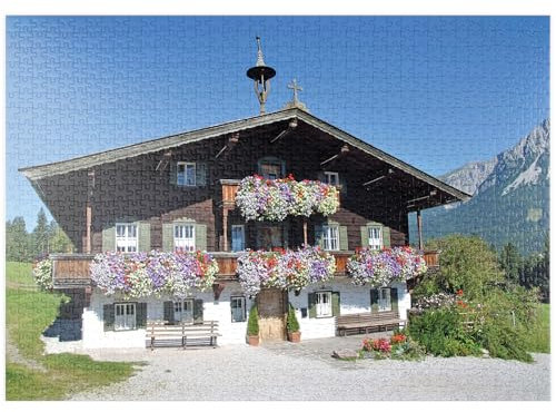 MyPuzzle Bergdoktor-Praxis in Ellmau in Tirol, Wilder Kaiser, Österreich - Premium 1000 Teile Puzzle - MyPuzzle Sonderkollektion von Starnberger Spiele