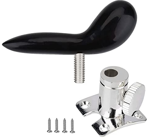 TUOREN Bassoon Hand Saddle Rest Holder Thumb Rest with Fixing 4 Screws and Base Instruments Accessories