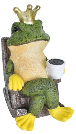 Versteckt Frosch Garten Deko, Der verzauberte Garten Frosch Ornament Outdoor Relaxing Kunstharz Lustige Tierfigur Dekoration, für Außen Balkon Geburtstag Hochzeit Party Tischdeko Frühlingsdeko Grün