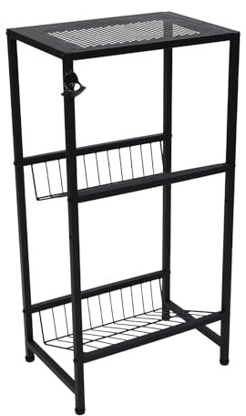 wanwanper Getränkekistenregal, Getränkekistenhalter mit Ablage, freistehend Kistenständer Getränkeregal, verstellbar Regal für Küche, Restaurant, Wohnzimmer, Hauswirtschaftsraum, Bar (50 * 33 * 98cm)