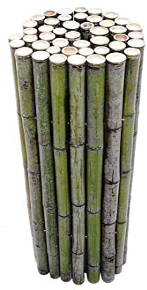 Bambusmatte naturgrün Bali Big Green 90x200cm mit 4 bis 5cm von bambussi.com