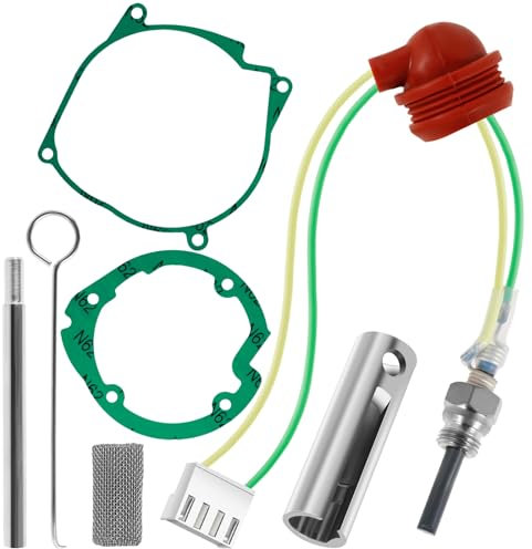 Glow Plug Repair Kit 12V 24V 5KW 8KW Parking Diesel Heater Glow Ignition Plug Kit with Filter and Removal Fitting Tool Car Ceramic Heater Glow Plug Repair Parts Fit, Diesel Heater Accessories