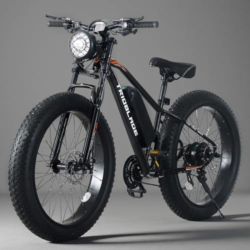 BSTSEL 26 inch Wheels Electric Bike Fat Tires for Adults with 36V 10.4Ah Removable Battery 21-Speed All-Terrain eBike, 250W Electric Mountain Bike for Men Women, 4 Riding Modes