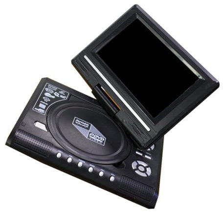 KIXZSAZ Lettore DVD da 7,8 pollici Multimedia Digital CD Gioco con dispositivo elettronico video da viaggio per auto da viaggio con telecomando