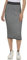 DKNY Women's Pull On Rib-Knit Midi Skirt, Black/White, XS