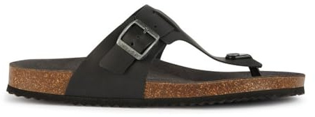 Geox män U Sandal Ghita D flip-flop, svart, 42 EU, svart, 42 EU