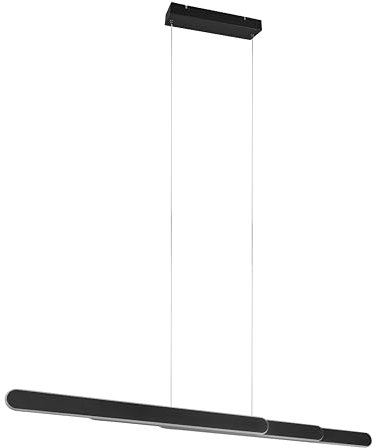 Trio Leuchten LED Pendelleuchte Helios 343310332, Metall Schwarz matt, inkl. 48 Watt LED, Touch Dimmer, Lichtfarbe einstellbar