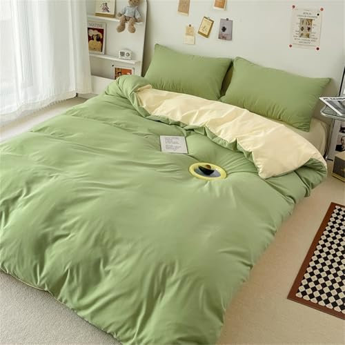 SUCHETA Wolle Duplex Bettbezug Einfach Klassisch Vierteilig Bettwäsche Feuchtigkeitsabsorption Atmungsaktiv Anti-Allergie Skandinavisch Klassisch Heimtextil Queen Size Doppelbetten