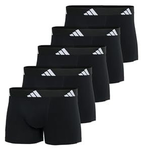 adidas Trunk (5PK) - Active Flex Cotton - Bequeme Unterwäsche, 000 Black, L