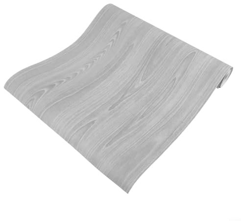 Jotekonoby Light Gray Wood Grain Self Adhesive-Sticker Wallpaper Furnitur Cabinets Wardrobe Shelf Liner Sticky Back Plastic roll