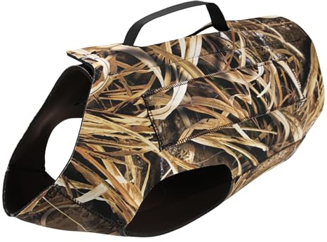 GUGULUZA Neoprene Dog Vest Hunting Safety Vest Camo,5mm Neoprene S - XXXL (M-(17 Neck, 26 Chest))