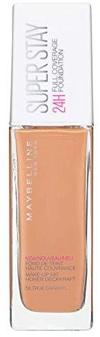 Maybelline New York Foundation, Superstay 24 Hour Longlasting Foundation, Lightweight Feel, Water and Transfer Resistant, 30 ml, Shade: 58, True Caramel