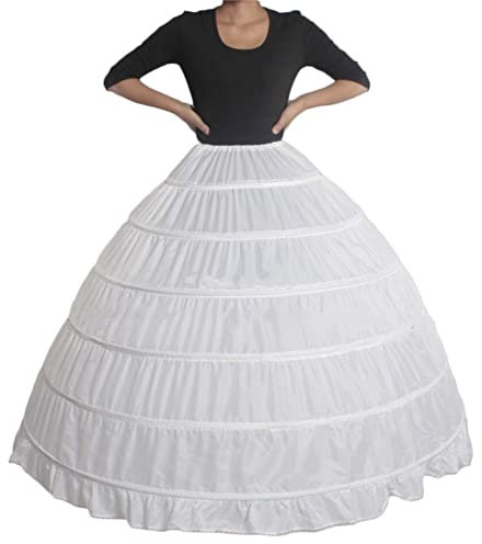 6 Ringe Unterröcke - Brautkleid Petticoat Unterrock Reifrock Petticoat Kleid Hochzeit Petticoat Reifrock Für Hochzeitskleider Ballkleider Abendkleider Brautkleider Promkleider,Tanzen,Bar (Erwachsener)