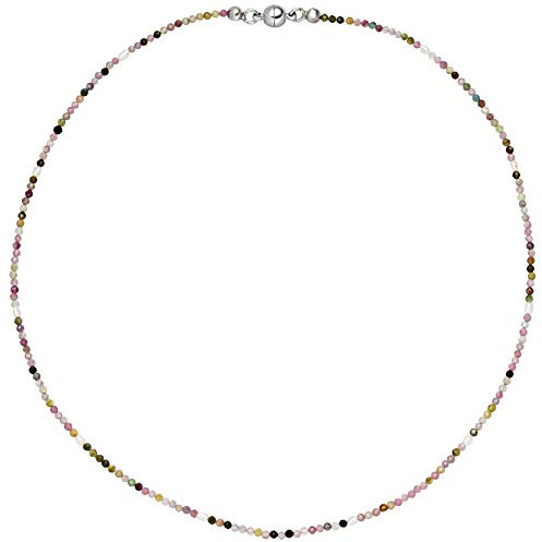 Jobo Damen-Halskette mit Perlen und Turmalin 46 cm