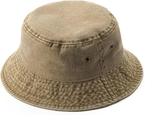 KeepSa Sombrero de Pescador de Mezclilla Color sólido Verano Gorras para el Sol Hombre/Mujer 100% Algodón Plegable Cubo Pescador Sombrero Retro para Verano Playa de Arena Vivac Dar un Paseo