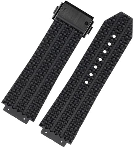 KDEGK FKM fluorosilikonarmband för HUBLOT BIG BANG Silikon 25 * 17mm 26 * 19mm Vattentät herrklockarmband Kedjeklocka Gummiarmband Armband