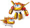 Super Wings - Transformations-Flugzeug Golden Boy, ca. 20,5 cm große Spiel-Figur für Kinder, verwandelbares Spielzeug-Flugzeug und Roboterfigur