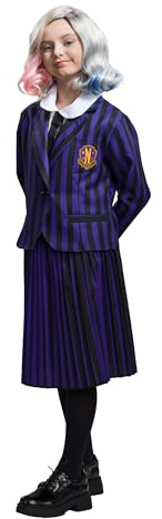 Chaks - Uniforme scolaire Enid Sinclair pour filles, tenue officielle Wednesday, ensemble 3 pièces pour Halloween et Carnaval