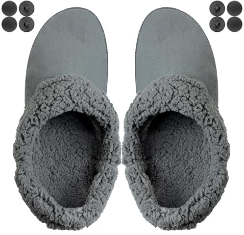 Endoto Innenfutter für Crocs Clog, Ersatz Warm Pelzfutter Liner Lining Inserts Fluffy Socken für Croc (Grau, 42-43 EU)