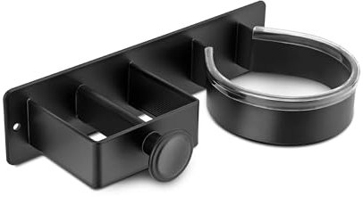 Porte Seche Cheveux Mural, Support seche Cheveux et lisseur, en Acier Inoxydable Porte Seche Cheveux Sans Percage, Porte seche cheveux et lisseur, Support Mural pour sèche-Cheveux Pour Barbershop