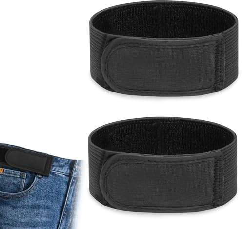 Flintronic Ceinture Sans Boucle Unisexe pour Hommes et Femmes - 2 Pièces Élastiques Latérales avec Ve-lcro