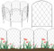 wowspeed Gartenzaun 30 Stücke Metall Zaunelemente Dekoration Zaun für den Garten 32 cm (L) x 60 cm (H), Gartenzaun Zaunelemente, Gitterzaun Set Oberbogen Zaun Garten, Hundezaun