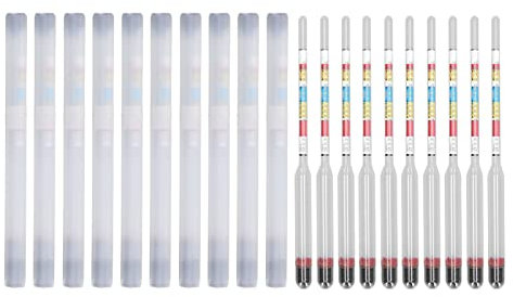 Mavaol 10pcs Weinherstellung Messgerät Hausbrauen Bier Hydrometer -Test Jar 3 Skalen Haushaltsvorräte