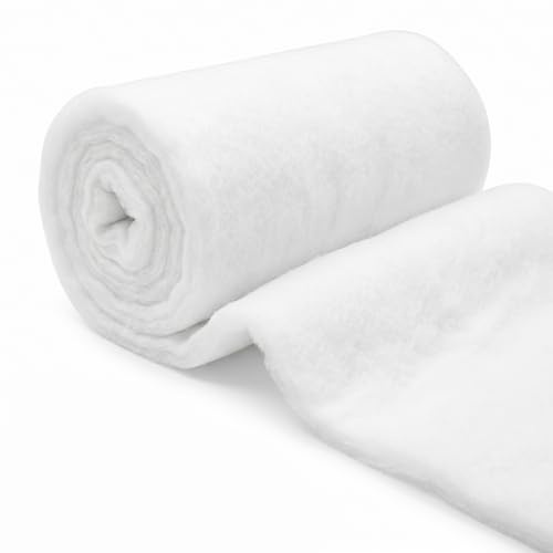 Vadderad volymfleece, 200 g/m², 1,5 x 3 meter, stoppad fleece, metervara, 30 mm tjock, 100 % polyester, tvättbar lapptäcke, fleecevadd, stoppning, bomullsull som fyllning för täcken, sängkläder