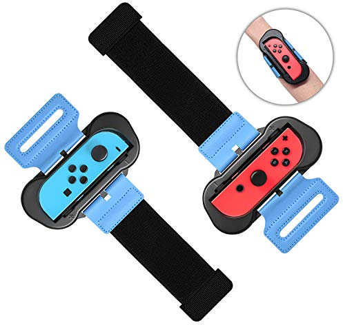 FASTSNAIL 2PCS Straps for Nintendo Switch Dance Games 2024/2023/2022/2021,Wrist Band for Switch Controller/OLED for JoyCon, Dance Game Wrist Strap,Elastic Wristband with Gamepad for Children Adults