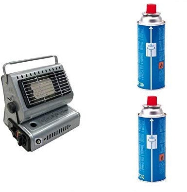 Altigasi Prime - Estufa de gas portátil con doble casquillo GPL/butano + 2 cartuchos originales Campingaz de regalo